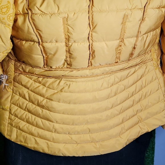 Desigual Yellow Embossed Padded Sunna Jacket - Picture 6 of 8